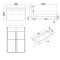 Ikast seng 140x200cm, 2 skuffer, 3 hylder eg dekor, hvid.