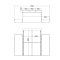 Ikast seng 140x200cm, 2 skuffer, 3 hylder eg dekor, hvid.