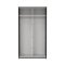 Como Schiebetrenschrank 2 Tren 120x220cm matt schwarz.