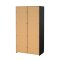 Como Schiebetrenschrank 2 Tren 120x220cm matt schwarz.