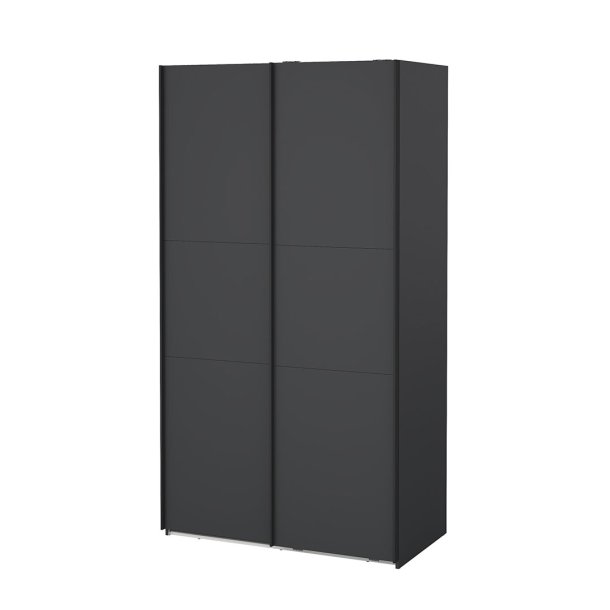 Como szafa przesuwna 2 drzwi 120x220cm matowy szary.