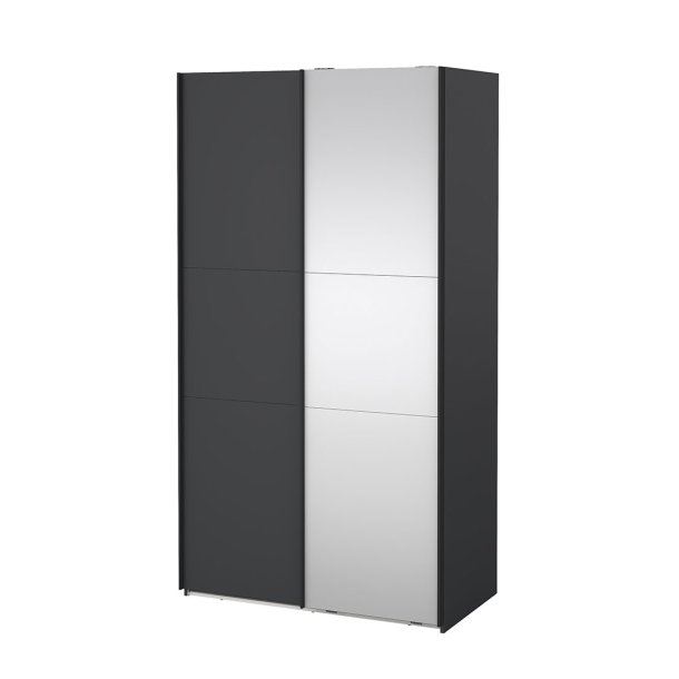 Como Schiebetrenschrank 2 Tren 120x220cm matt grau.