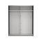 Como Schiebetrenschrank 2 Tren 180x220cm matt schwarz.
