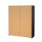 Como Schiebetrenschrank 2 Tren 180x220cm matt schwarz.