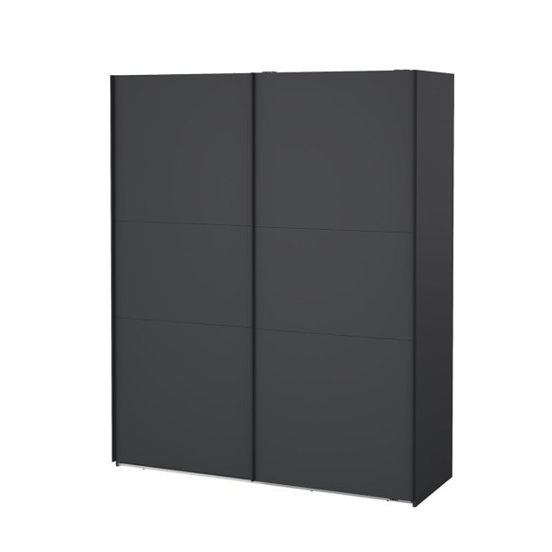 Como Schiebetrenschrank 2 Tren 180x220cm matt grau.