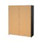 Como Schiebetrenschrank 2 Tren 180x220cm matt schwarz.