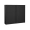Como skydedrsskab 2 lger 245x220cm mat sort.