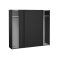 Como skydedrsskab 2 lger 245x220cm mat sort.