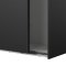Como skydedrsskab 2 lger 245x220cm mat sort.