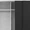 Como skydedrsskab 2 lger 245x220cm mat sort.