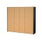 Como skydedrsskab 2 lger 245x220cm mat sort.