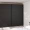 Como skydedrsskab 2 lger 245x220cm mat sort.