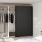 Como skydedrsskab 2 lger 245x220cm mat sort.