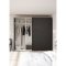 Como skydedrsskab 2 lger 245x220cm mat sort.