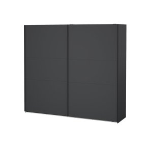 Como Schiebetrenschrank 2 Tren 245x220cm matt grau.