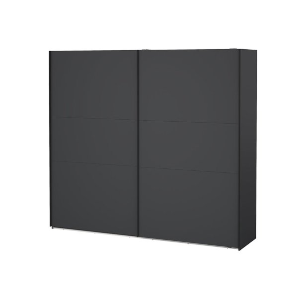 Como Schiebetrenschrank 2 Tren 245x220cm matt grau.