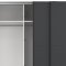 Como Schiebetrenschrank 2 Tren 245x220cm matt grau.