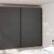 Como Schiebetrenschrank 2 Tren 245x220cm matt grau.