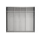 Como Schiebetrenschrank 2 Tren 245x220cm matt schwarz.