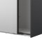 Como Schiebetrenschrank 2 Tren 245x220cm matt grau.