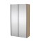Como Schiebetrenschrank 2 Tren mit Spiegel 120x220cm Eiche Dekor.