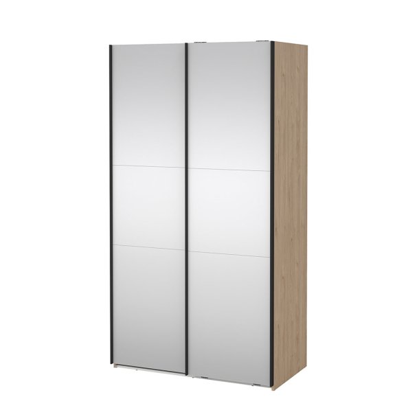 Como Schiebetrenschrank 2 Tren mit Spiegel 120x220cm Eiche Dekor.