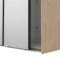Como Schiebetrenschrank 2 Tren mit Spiegel 120x220cm Eiche Dekor.