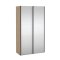 Como Schiebetrenschrank 2 Tren mit Spiegel 120x220cm Eiche Dekor.
