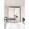 Como Schiebetrenschrank 2 Tren mit Spiegel 180x220cm matt grau.