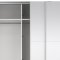 Como skjutdrrsgarderob 2 drrar med spegel 245x220 cm vit.