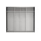 Como Schiebetrenschrank 2 Tren mit Spiegel 245x220cm matt schwarz.