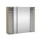 Como Schiebetrenschrank 2 Tren mit Spiegel 245x220cm Eiche Dekor.