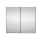Como Schiebetrenschrank 2 Tren mit Spiegel 245x220cm matt grau.