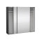 Como Schiebetrenschrank 2 Tren mit Spiegel 245x220cm matt grau.