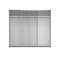 Como Schiebetrenschrank 2 Tren mit Spiegel 245x220cm matt grau.