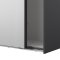 Como Schiebetrenschrank 2 Tren mit Spiegel 245x220cm matt grau.