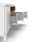 Roomers TV mbel 1 lge, 3 skuffer, 2 hylder hvid eg dekor struktur.