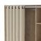 Kit kldeskab med gardin valnd dekor beige.