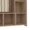 Kit kldeskab med gardin valnd dekor beige.