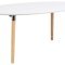 Belle spisebord 100 x 170/270 cm inkl. 2 tillgspl., i hvid med Pincon ben, crome beslag.
