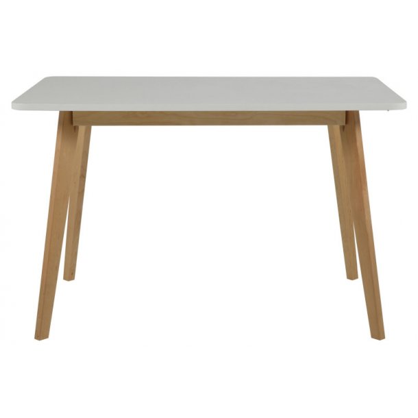 Spisebord Rolf 80 x 120 cm i hvid med stel i birk.