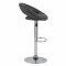 Plus Barhocker grau PU Kunstleder, Chrom.