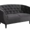 Rian sofa 2 seter mrk gr med svarte ben.