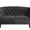 Rian sofa 2 seter mrk gr med svarte ben.
