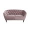 Rian sofa 2 seter stvet rosa med svarte ben.