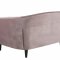 Rian sofa 2 seter stvet rosa med svarte ben.