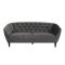Rian 3 Personen Sofa dunkelgrau mit schwarzen Beinen.