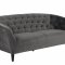 Rian 3 Personen Sofa dunkelgrau mit schwarzen Beinen.