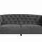 Rian 3 Personen Sofa dunkelgrau mit schwarzen Beinen.