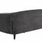 Rian 3 Personen Sofa dunkelgrau mit schwarzen Beinen.